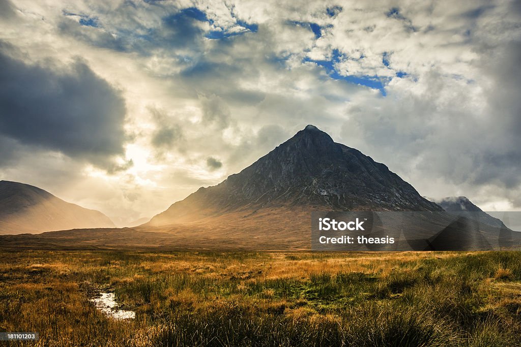 Pôr do sol em Glen Etive - Foto de stock de Beleza natural - Natureza royalty-free