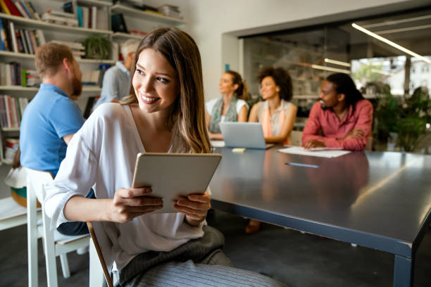 istock Collaboration and analysis by business people working in office 1811012118