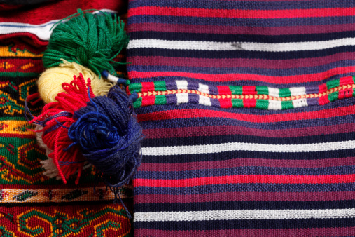 Peruvian wool thats been dyed showing the ingredients