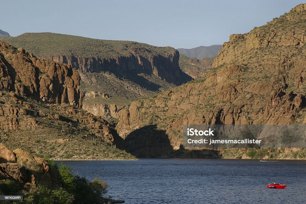 Barco no Lago Red Canyon - Royalty-free Ao Ar Livre Foto de stock