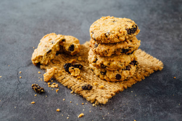 istock Chocolate Chip Cookies on black background 1811029637