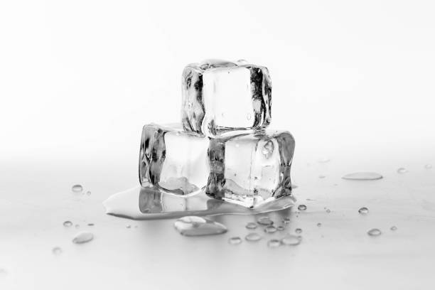 ice on white background stock photo