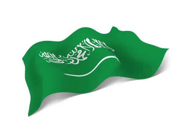 Vector illustration of Saudi Arabia flag