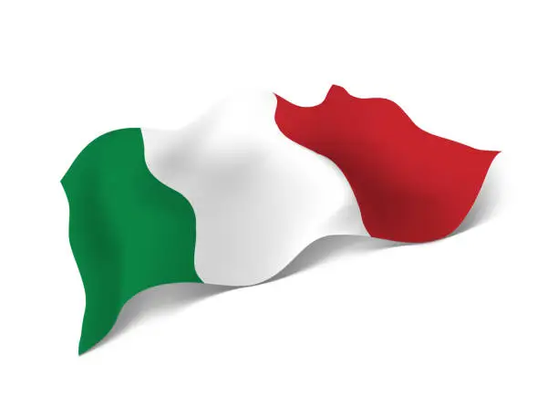 Vector illustration of Italy flag