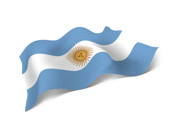 Vector illustration of Argentina flag