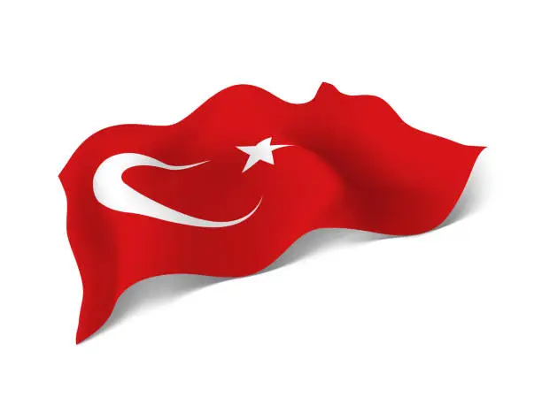 Vector illustration of Turkey flag