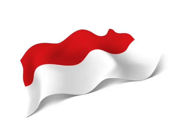 Vector illustration of Indonesia flag