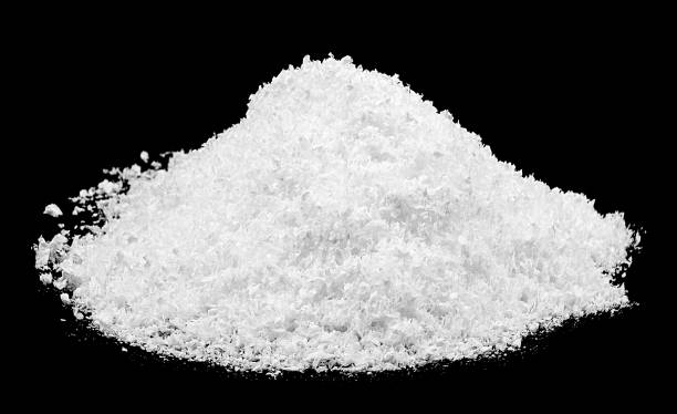 istock White snow pile isolated on a black background. Snowdrift. 1811065173