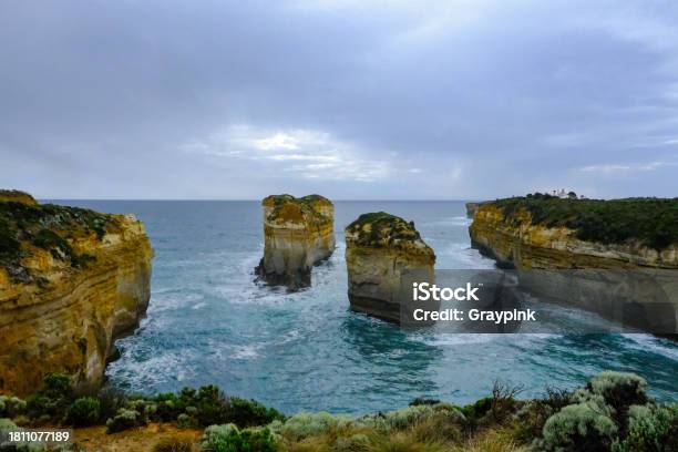 Cliff In Ocean Stock Photo - Download Image Now - Australia, Bay of Water, Beach