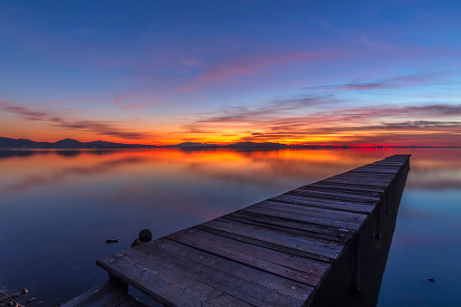 Perugia, Umbria, Italy: Sunset in San Feliciano on Lake Trasimeno