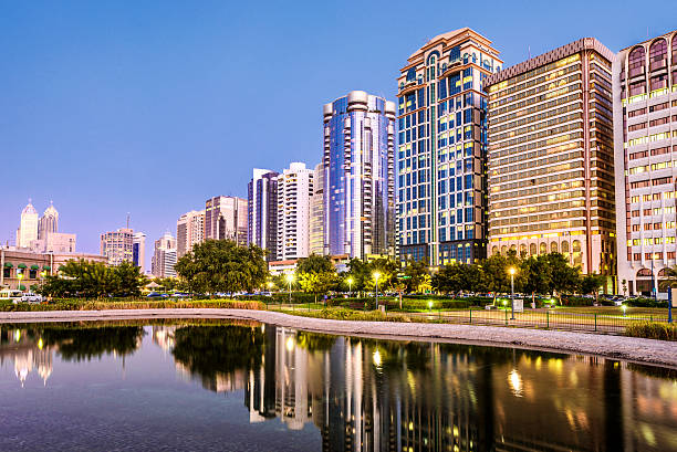 istock Arabic Style Highrise Buildings in Abu Dhabi 181115188