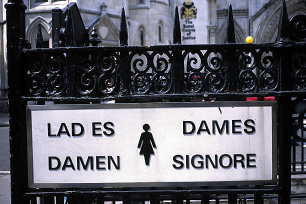 istock Ladies toilet sign 181115513