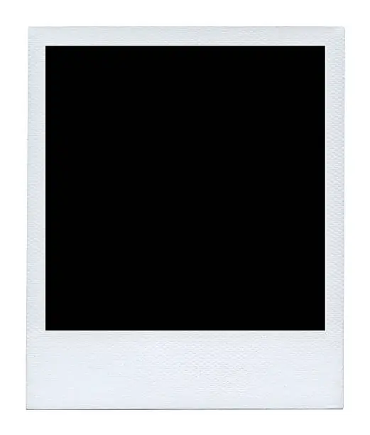 Blank photo isolated on white background.