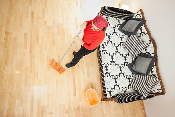 istock Mature woman cleaning her home 181117213