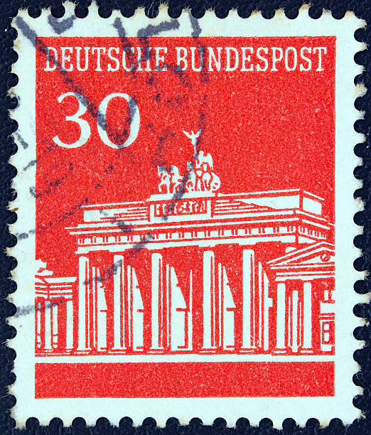 istock German stamp shows Brandenburg Gate, Berlin (1966) 181120235