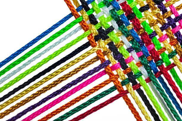istock Colorful Threads Woven Together to Form Textile 181120957