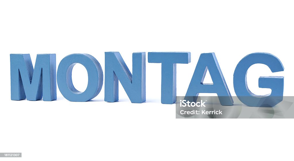 Montag – deutsche Woche -Monday - Lizenzfrei Alphabet Stock-Foto