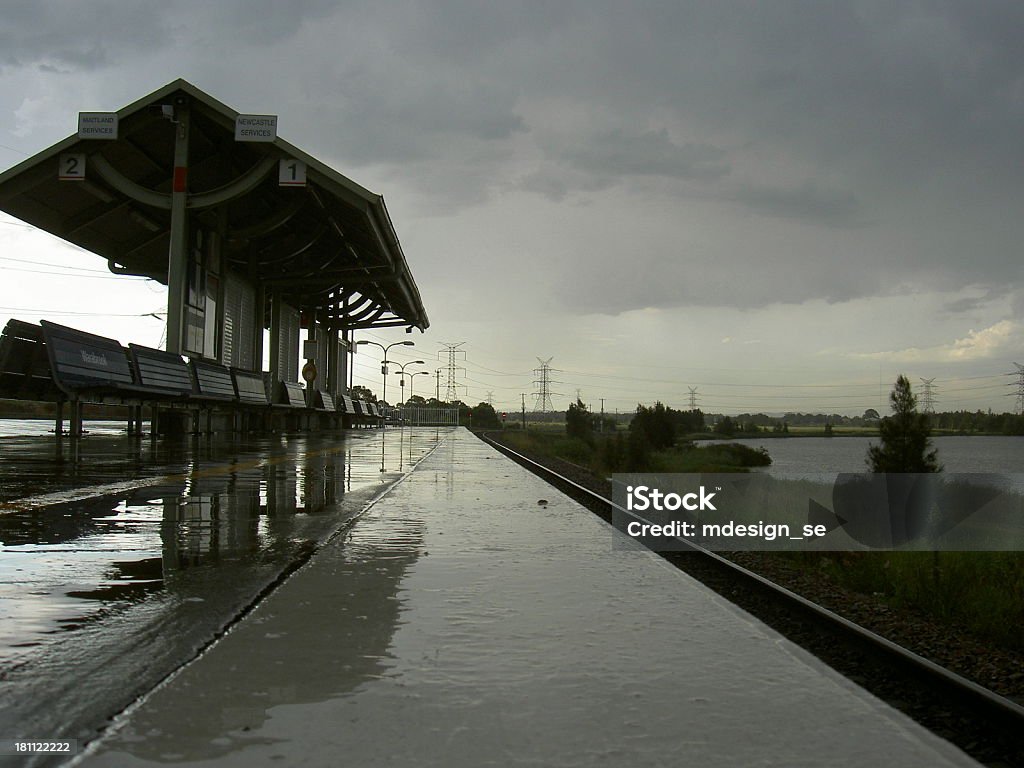 Gare ferroviaire de pluie - Photo de Australie libre de droits
