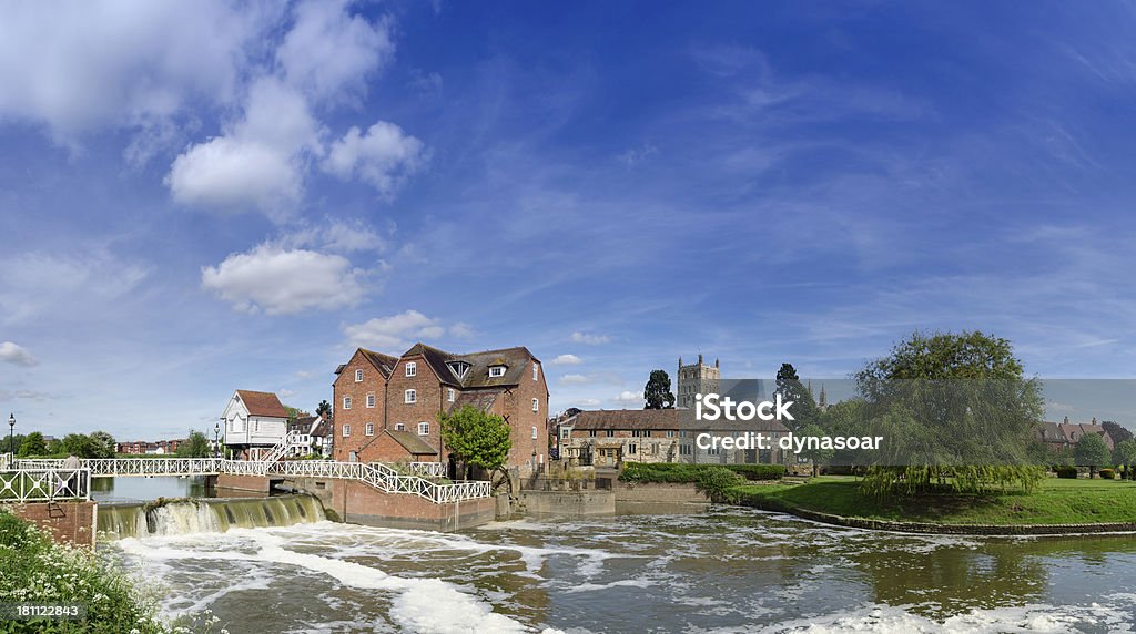 Tewkesbury Old Mill, Gloucestershire, Inghilterra - Foto stock royalty-free di Abbazia