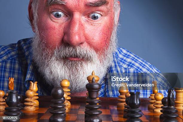 Chess Player Stock Photo - Download Image Now - 60-69 Years, Adult, Antique