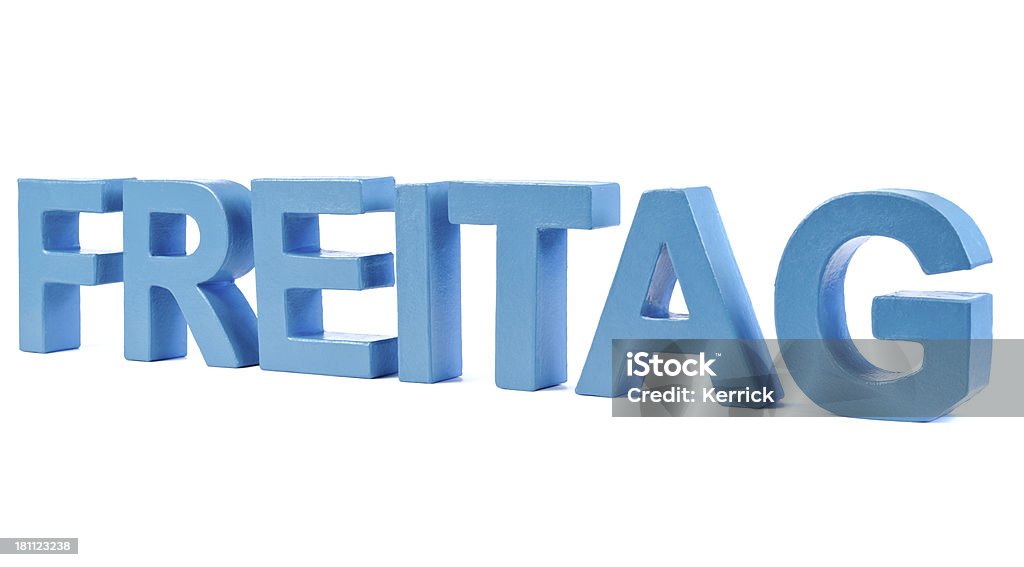 Freitag – deutsche Woche --Friday - Lizenzfrei Alphabet Stock-Foto