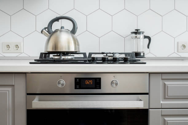istock Built-in gas stove and oven in a modern kitchen 1811236629