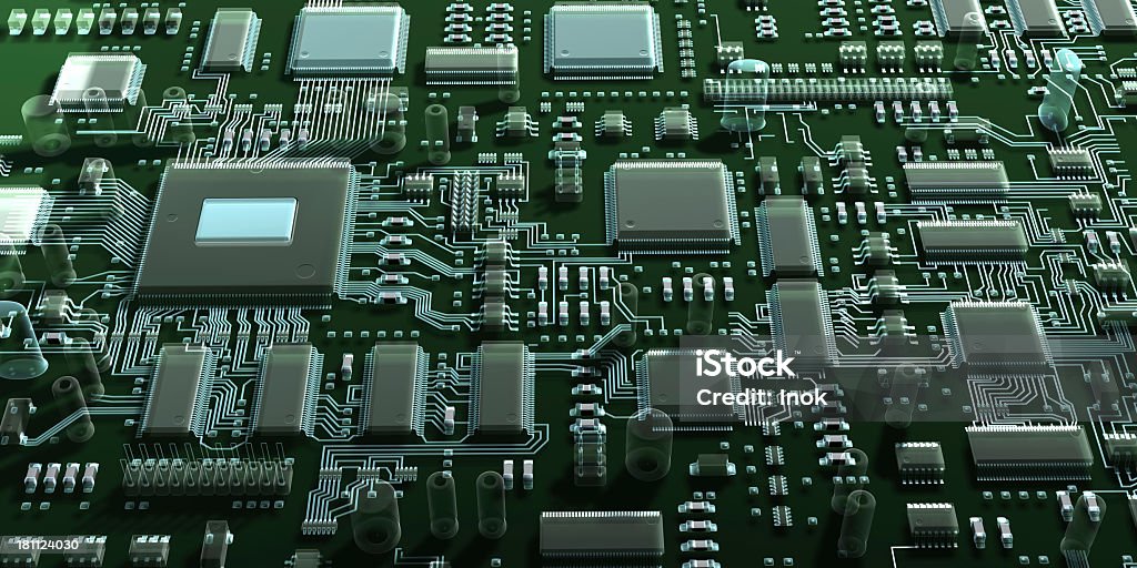 Tecnología de punta - Foto de stock de Tablero de circuitos libre de derechos