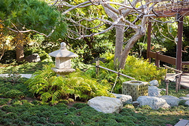 Fountain in a Japanese garden