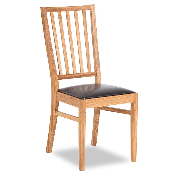 istock Contemporary Dining Chair In Wood and Leather 181126216