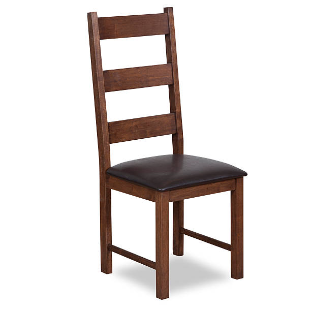 istock Contemporary Dining Chair In Wood and Leather 181126495