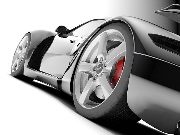 This red sport car is a concept design is made by myself. Wheel and tyre style are concept design too. This super sport car comes without any manufacture brands but looks like a modern Ferrari or Lamborghini. The image is a CGI.