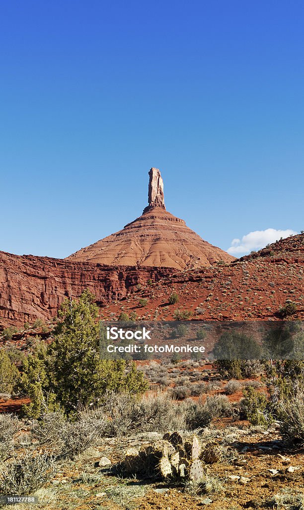 Castleton Tower, Castle Valley, Moab, Utah, EUA - Foto de stock de Monólito royalty-free