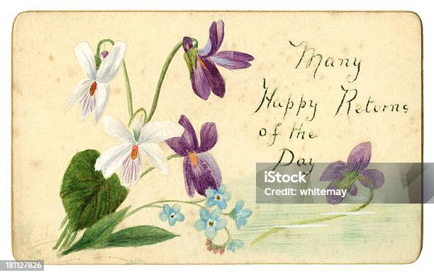 Vetores de Victorian Caseira Cartão De Aniversário 1890 e mais imagens de Cartão de Felicitação - Cartão de Felicitação, Cartão de Aniversário, Aniversário