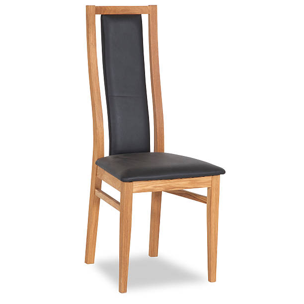 istock Contemporary Dining Chair In Wood and Leather 181127910