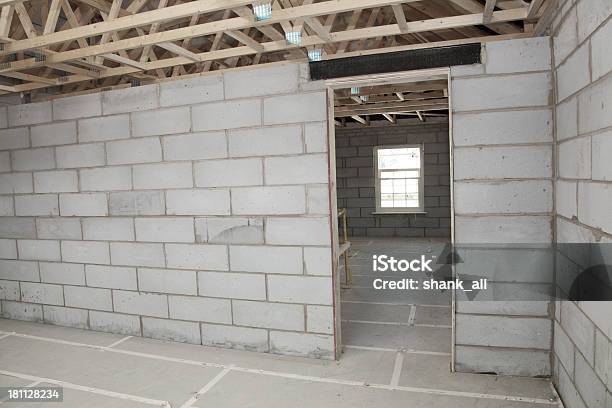 Nuova Casa Di Estensione - Fotografie stock e altre immagini di Blocco di cemento - Blocco di cemento, Muro, Industria edile