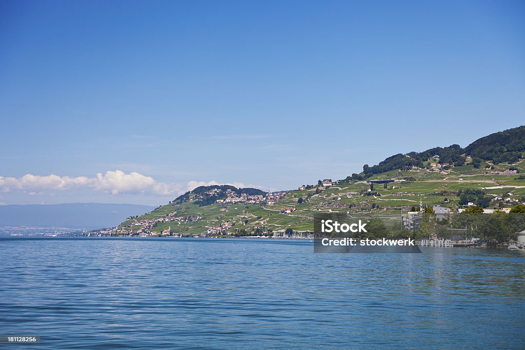 Swiss Riviera tra Vevey e Chexbres - Foto stock royalty-free di Acqua stagnante