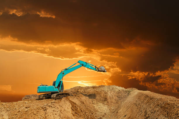 istock Crawler Excavator digging the soil,In the construction site 1811283345