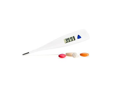 Electronic thermometer and pills