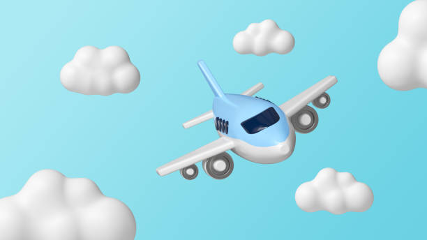 istock Airplane in the Sky with Clouds. 1811289516
