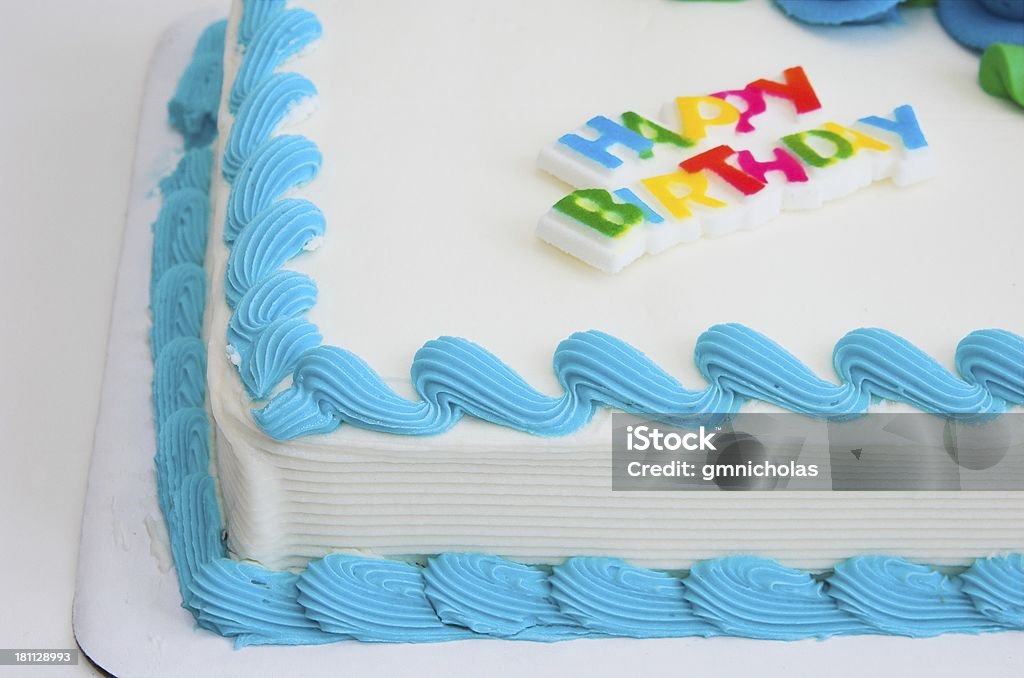 Birthday cake detail birthday cake Baked Pastry Item Stock Photo