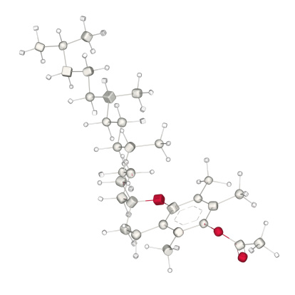 Molecular Model of Vitamin E.