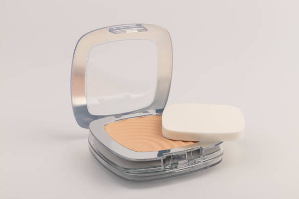 istock Opened make up powder, close up, isolated on white. 1811292840