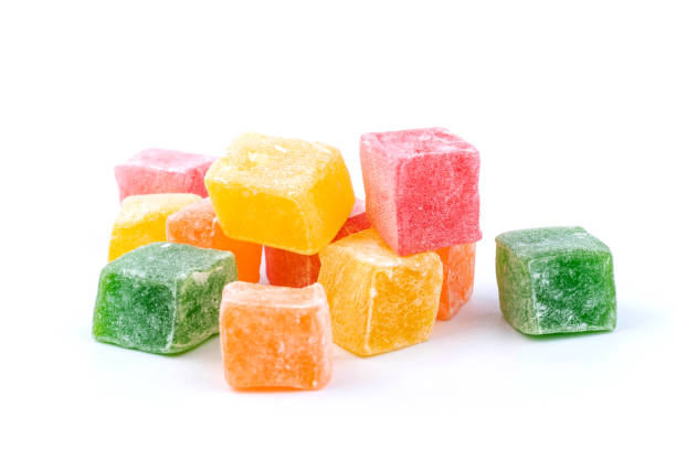 istock Traditional Turkish delight isolated on white background. Assorted 1811294455