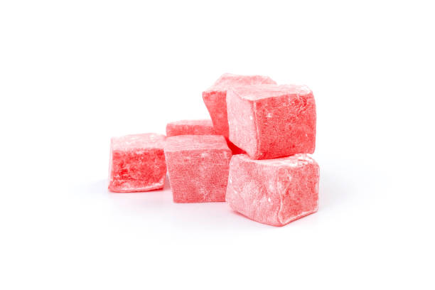 istock Traditional Turkish delight isolated on white background. Close up. 1811294475