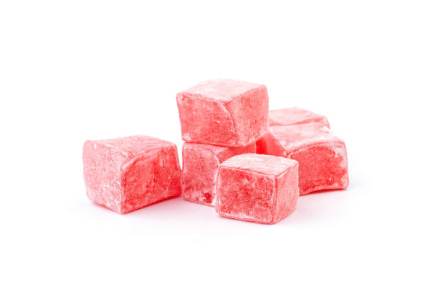 istock Traditional Turkish delight isolated on white background. Close up. 1811294476
