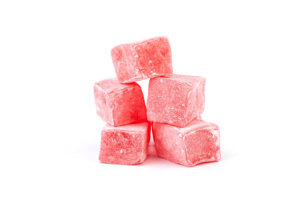 istock Traditional Turkish delight isolated on white background. Close up. 1811294481
