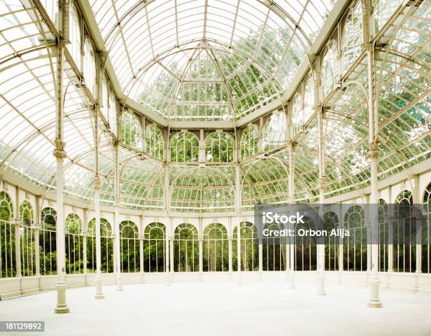 Crystal Palace In Buen Retiro Park Stock Photo - Download Image Now - Madrid, Palacio De Cristal, Greenhouse