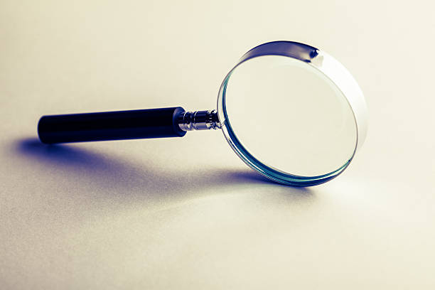 Magnifying glass stock photo