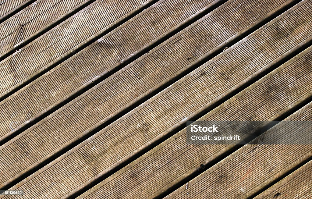 Wooden decking wood decking diagonal Anaerobic Exercise Stock Photo