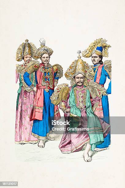 アジアの俳優から 19 世紀の伝統的な服装 - 19世紀のベクターアート素材や画像を多数ご用意 - 19世紀, 19世紀風, 4人